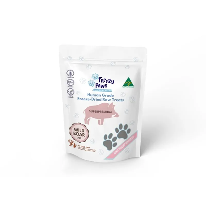 Freezy Paws Freeze-Dried Wild Boar Treats 70g