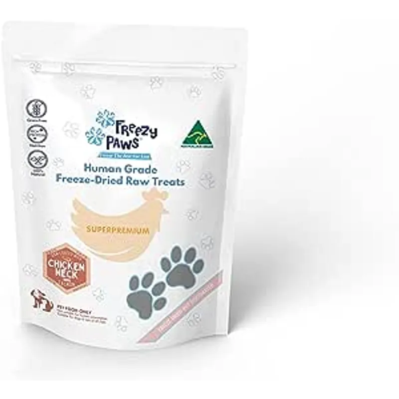 Freezy Paws Freeze-Dried Chick Neck & Salmon Treats 100g