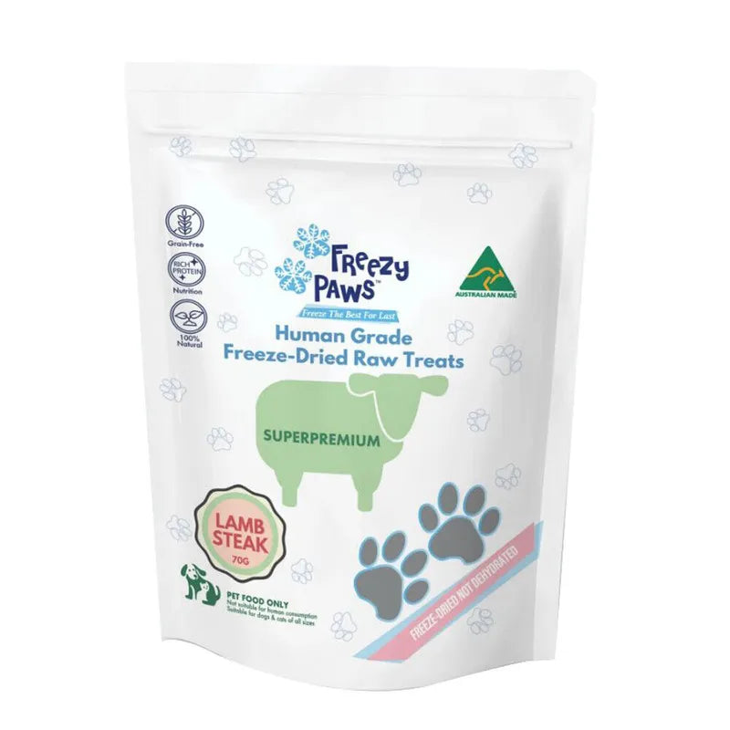 Freezy Paws Freeze-Dried Lamb Steak Treats 70g