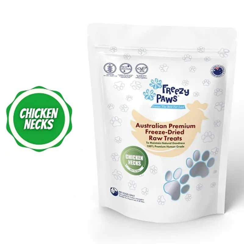 Freezy Paws Freeze-Dried Chicken Neck Treats 100g