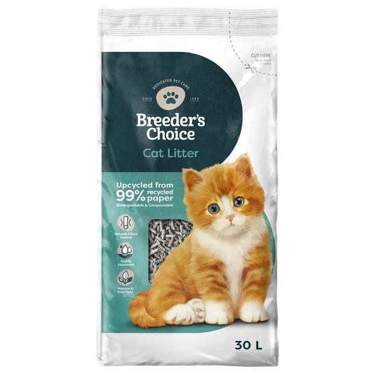 Breeder's Choice Recycled Paper Cat Litter - 30L