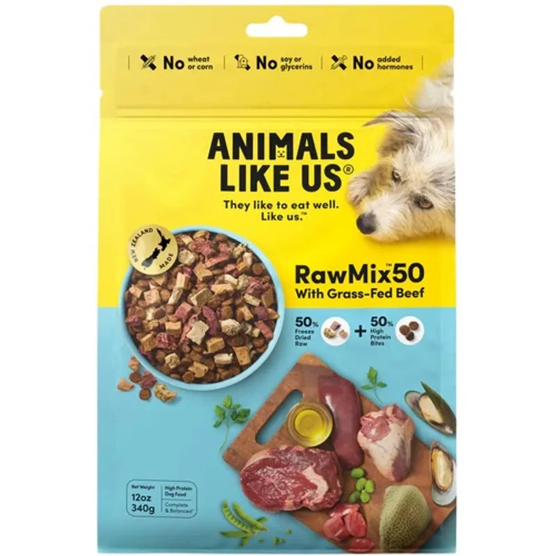Animals Like Us RawMix50 with Grass-fed Beef 340g