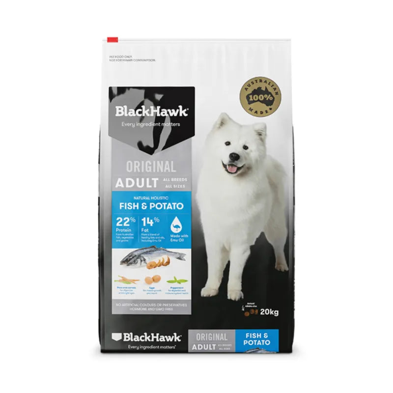 Black Hawk Adult Fish & Potato 20kg