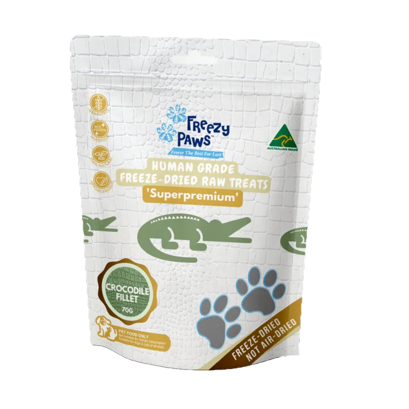 Freezy Paws Freeze-Dried Crocodile Fillet 70g
