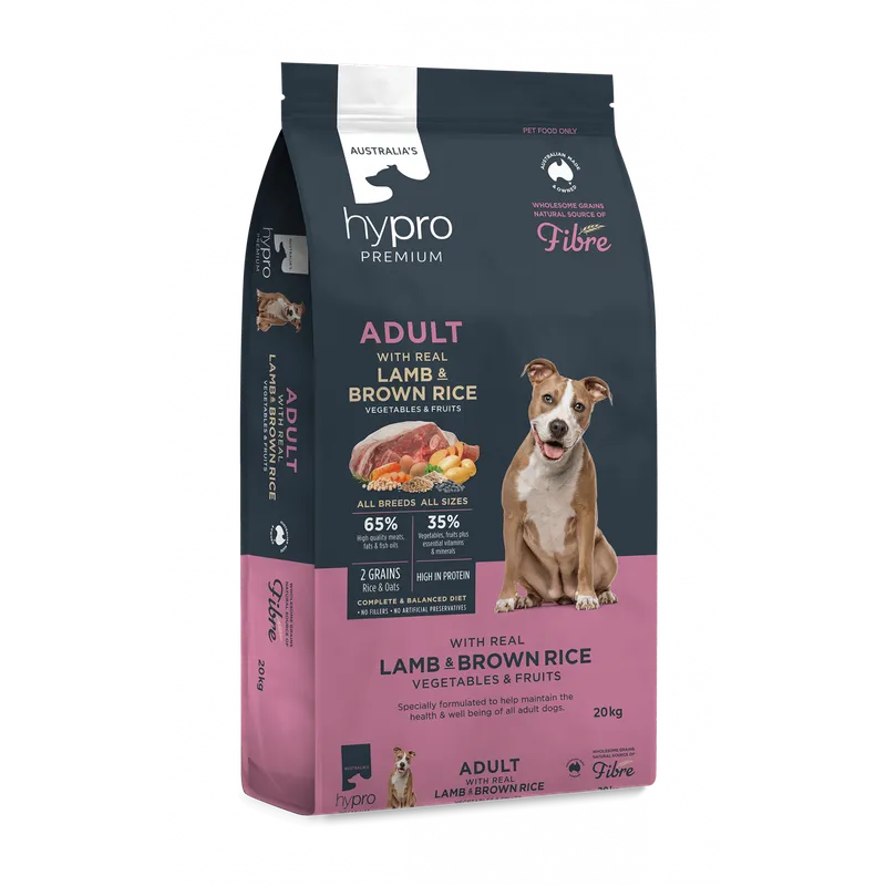 Hypro Premium Adult Lamb and Brown Rice 20kg
