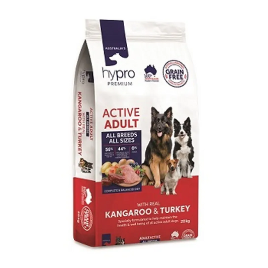 Hypro Premium Grain Free Active Kangaroo & Turkey 20kg