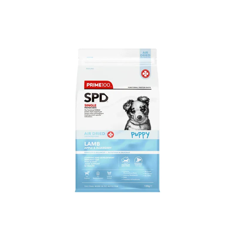 Prime SPD Air-Dried Puppy Lamb & Blueberry 120g