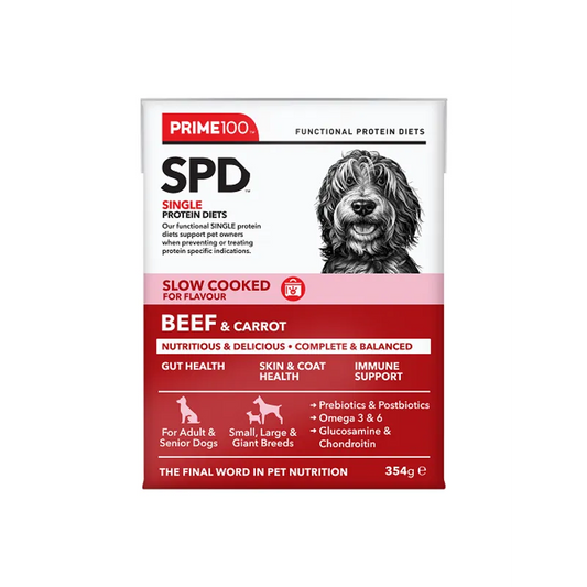 Prime SPD Slow Cooked Beef & Carrot 354g 12 Pack
