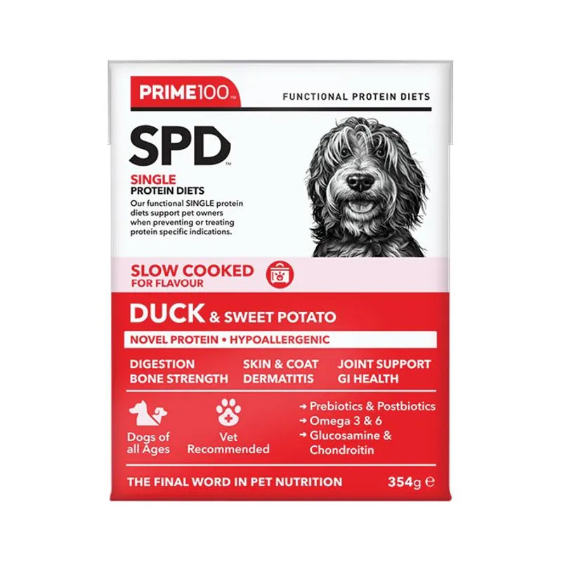 Prime SPD Slow Cooked Duck & Sweet Potato 354g 12 Pack