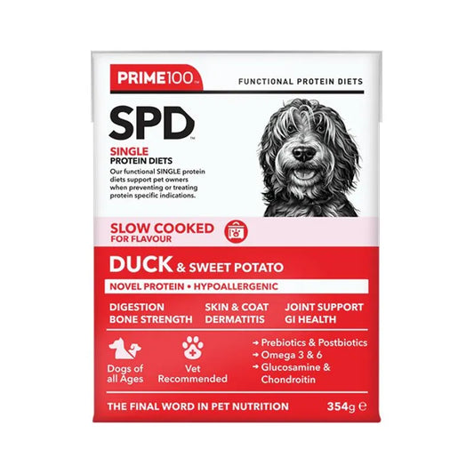 Prime SPD Slow Cooked Duck & Sweet Potato 354g 12 Pack