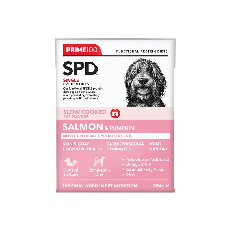Prime SPD Slow Cooked Salmon & Pumpkin 354g 12 Pack