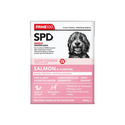 Prime SPD Slow Cooked Salmon & Pumpkin 354g 12 Pack