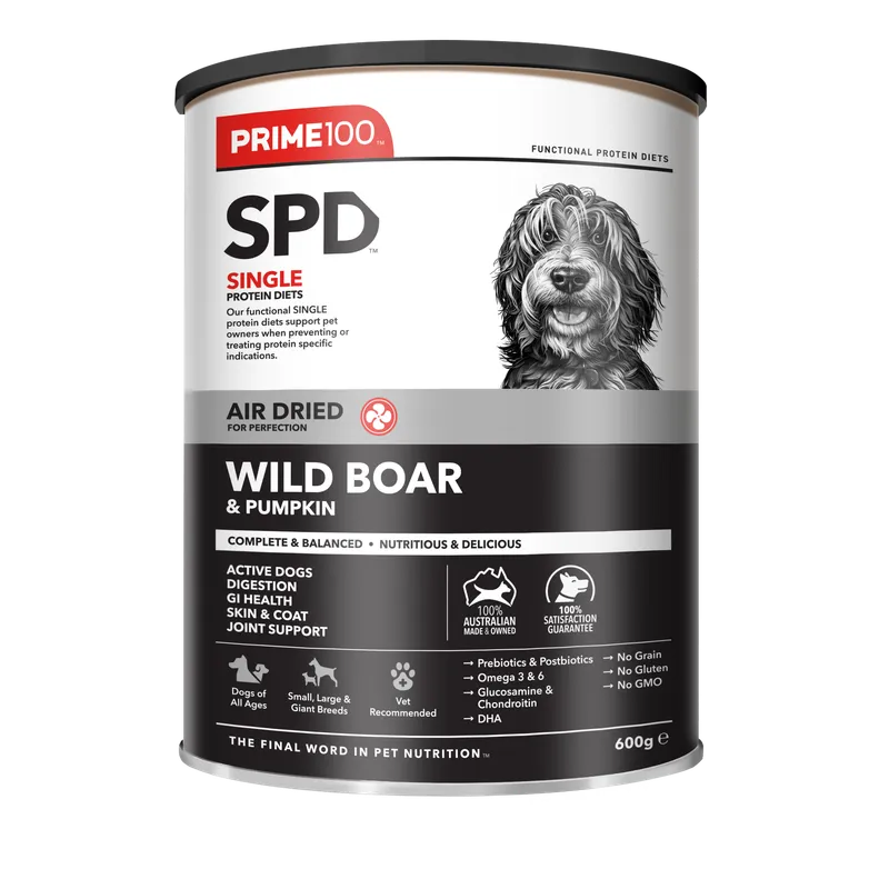 Prime 100 SPD Wild Boar & Pumpkin Air-Dried 600g