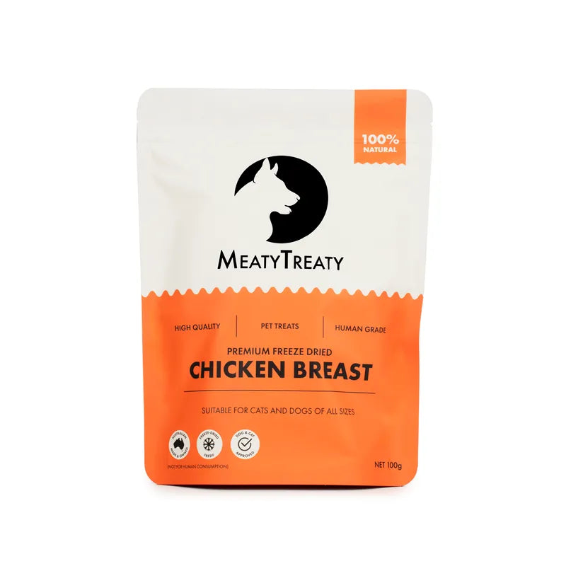 Meaty Treaty Freeze-Dried Chicken Breast Dog & Cat 100g