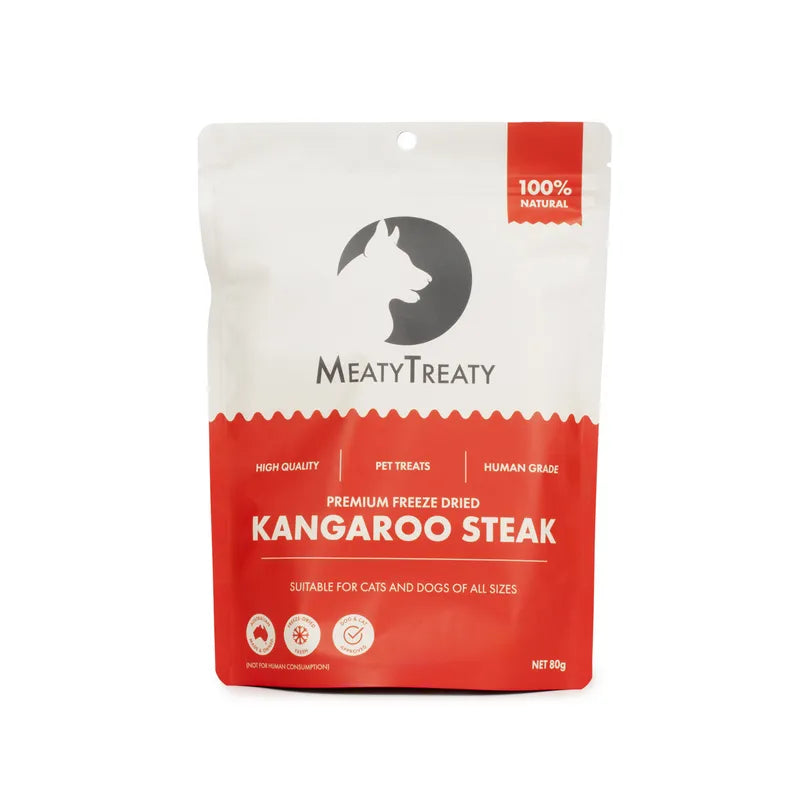 Meaty Treaty Freeze-Dried Kangaroo Steak 80g