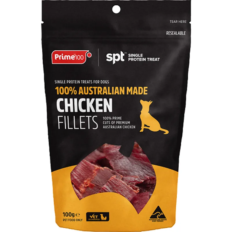 Prime100 Chicken Fillet Treats 100g