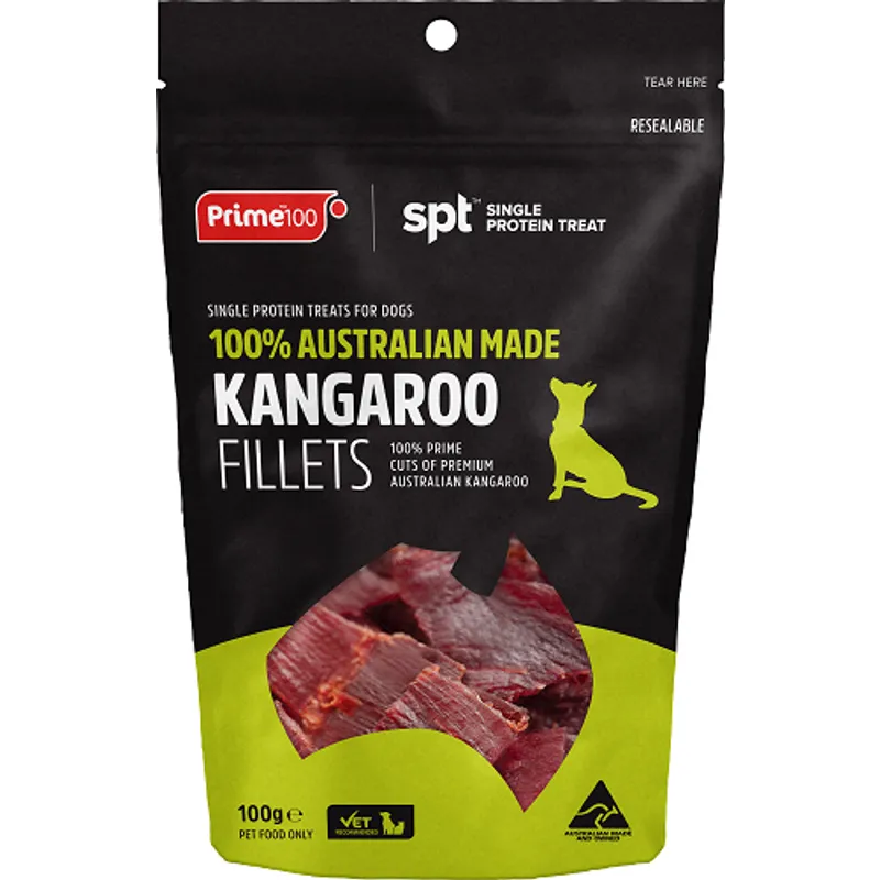 Prime100 Kangaroo Fillet Treats 100g