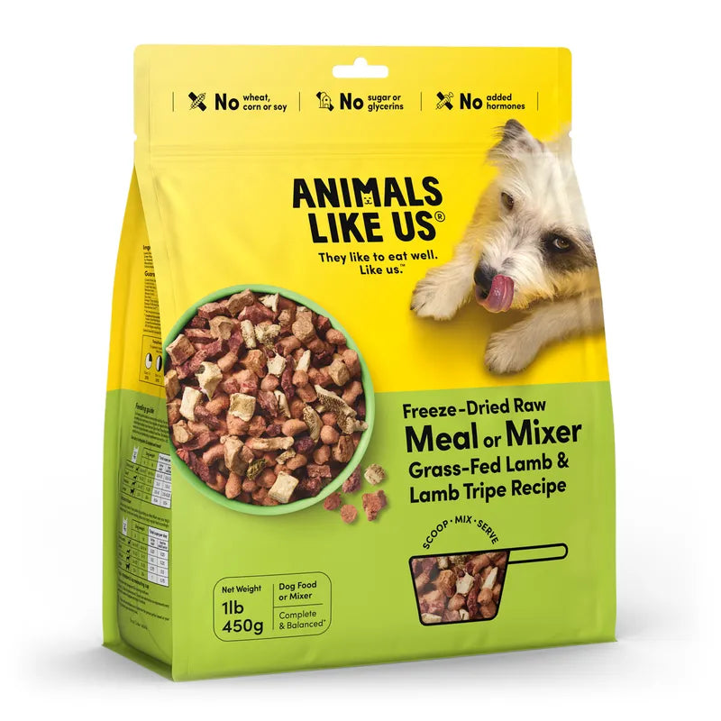 Animals Like Us Dog Freeze-Dried Raw Meal Mixer Lamb Tripe 450g