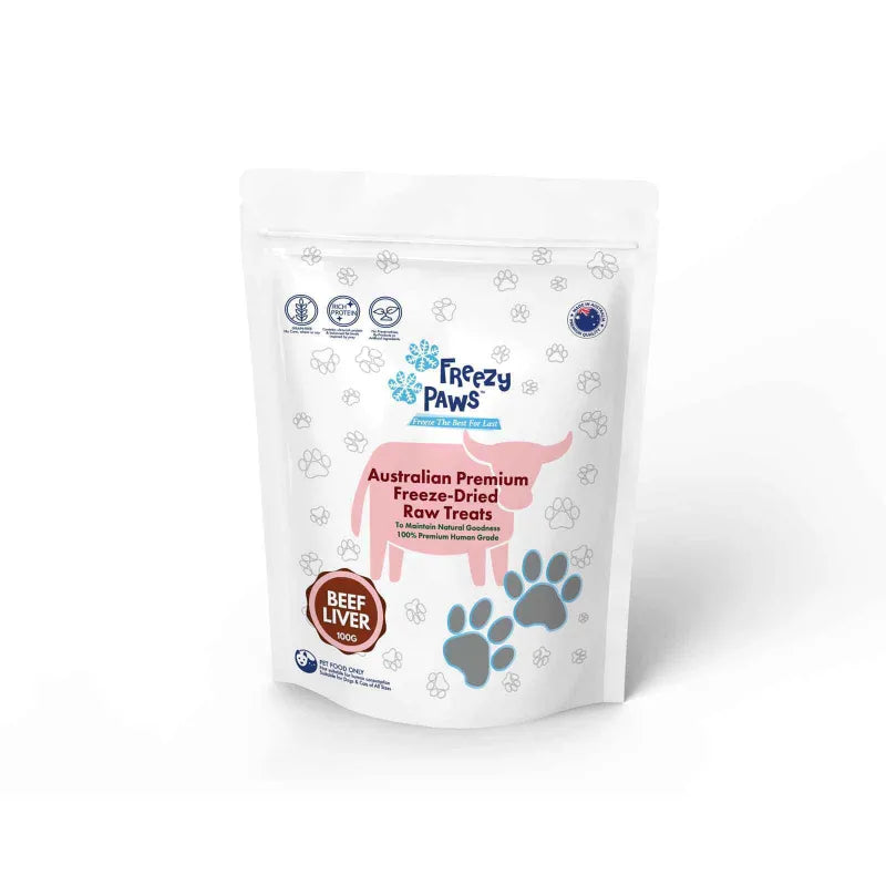 Freezy Paws Freeze-Dried Beef Liver Treats 100g